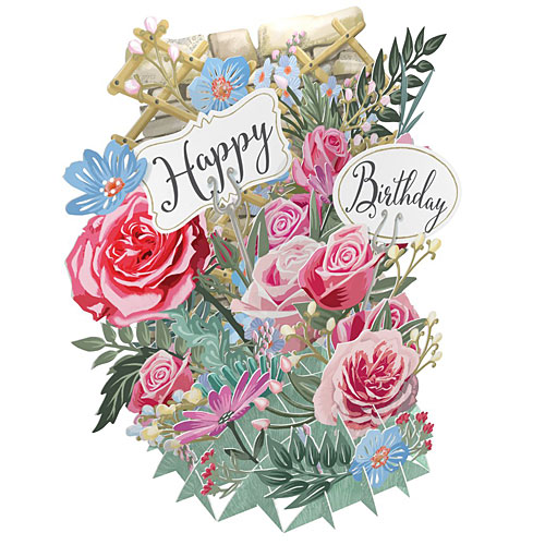 Birthday Flowers Card - Click Image to Close