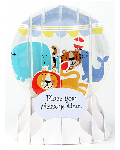 Baby Mobile Snow Globe Greeting (Medium, 5") - Click Image to Close