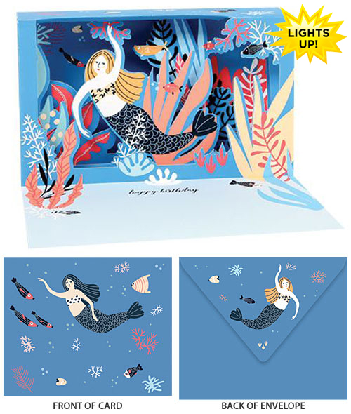 Blue Mermaid Card - Click Image to Close