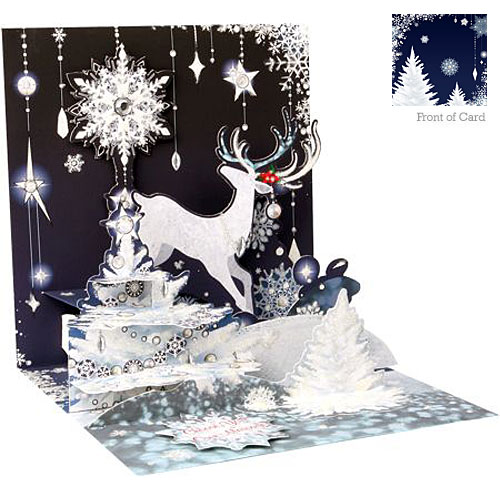 Reindeer Silhouette Card - Click Image to Close