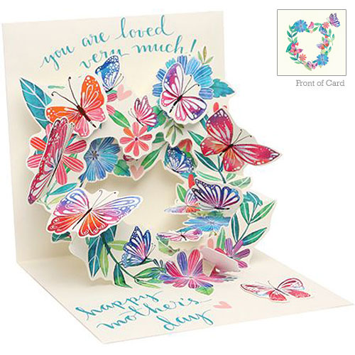 Butterfly Wreath Card - Click Image to Close