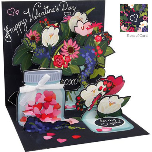 Valentine Mason Jars Card - Click Image to Close