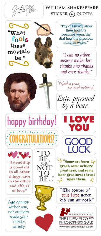 William Shakespeare Card - Click Image to Close