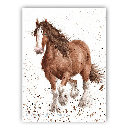 Feathers Card (Horse) - Click Image to Close