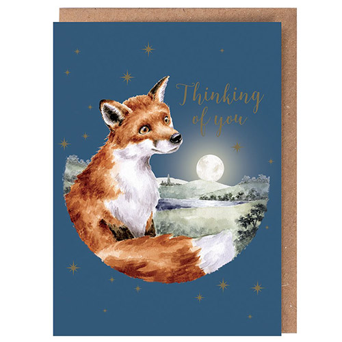 Stargazing Card (Fox) - Click Image to Close