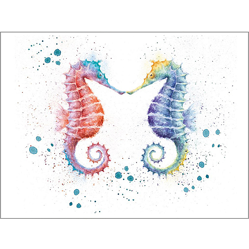 Shell We Dance Card (Seahorses) - Click Image to Close