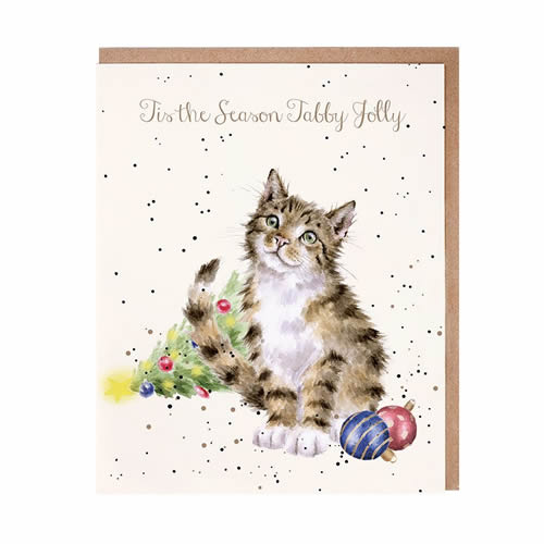 Tabby Jolly Cat Card - Click Image to Close