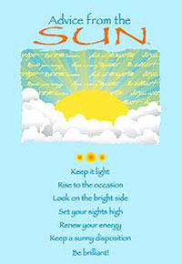 Advice From The Sun Card - Click Image to Close