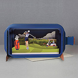 Golfer Woman Card