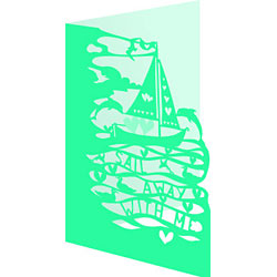 Sail Away Lasercut Card