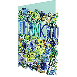 Blue Flowers Card