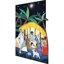 Manger Scene Lasercut Card