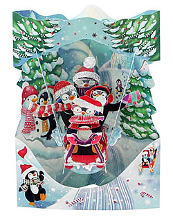 Sledging Penguins Card