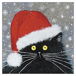 Santa Cat Card