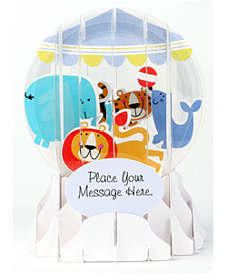 Baby Mobile Snow Globe Greeting (Medium, 5")