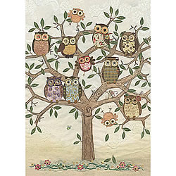 Owl Family Tree Card