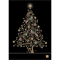 Star Tree & Birds Card