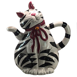 Cat Teapot (Black & White)