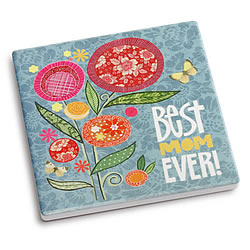 Best Mom Coaster & Greeting Card Set