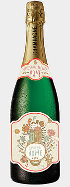 Home Sweet Home Champagne Bottle Card
