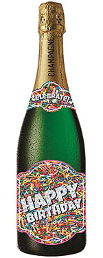 Birthday Sprinkles Champagne Bottle Card
