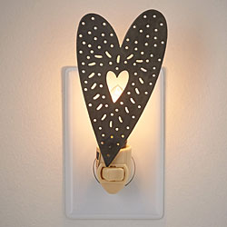 Punched Heart Night Light