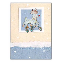 Classic Reindeer Card with Pin