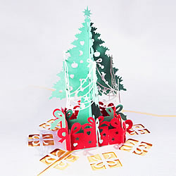 Christmas Tree With Presents Card