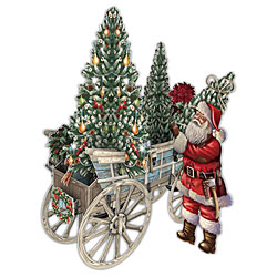 Santa and Trees Card with Gift Tag