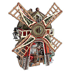 Santa's Windmill Card with Gift Tag