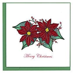 Christmas Red Poinsettia Card