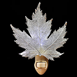 Silver Maple Leaf Night Light (Silver)