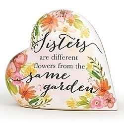 "Sisters Are Different Flowers" Love Note Music Box Heart