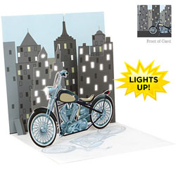 City Motorcycle Light Card