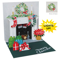 Holiday Mantle Light Card